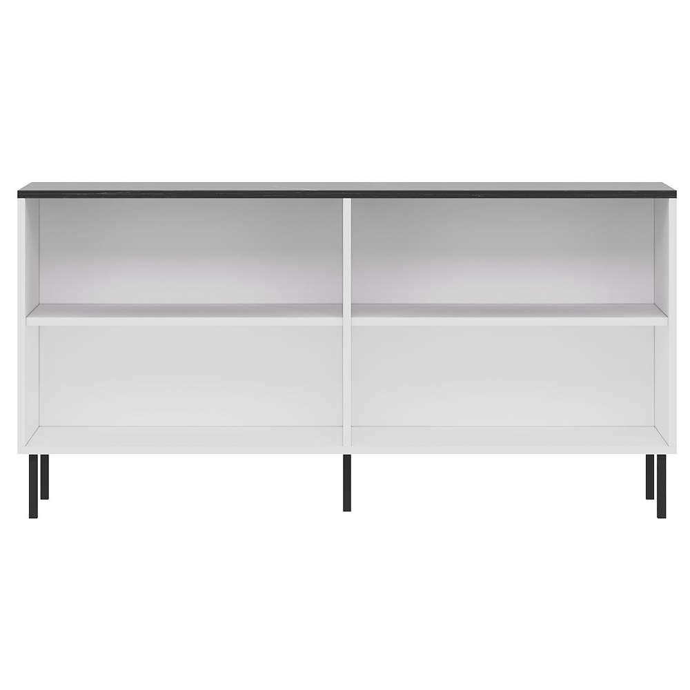 Dora Wooden Sideboard with 3 Doors in White and Royal
