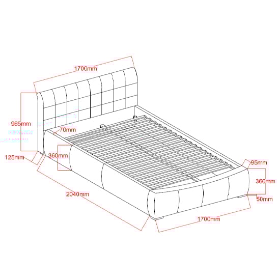 Dorado Faux Leather King Size Bed In Black_5
