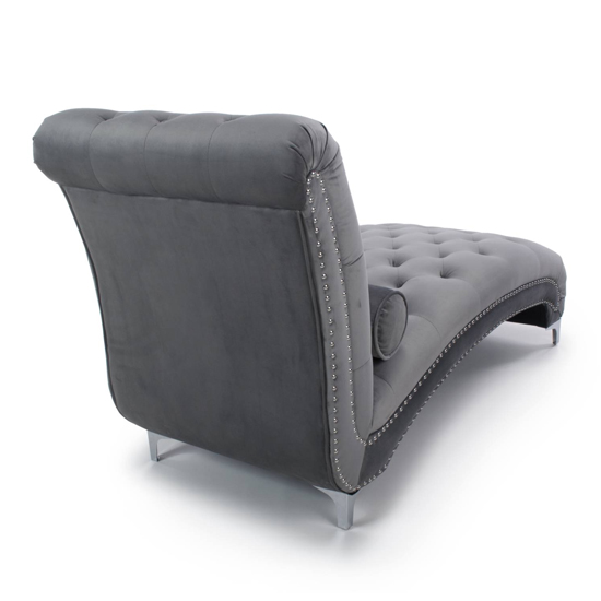 Daegu Brushed Velvet Lounge Chaise Chair In Grey_3