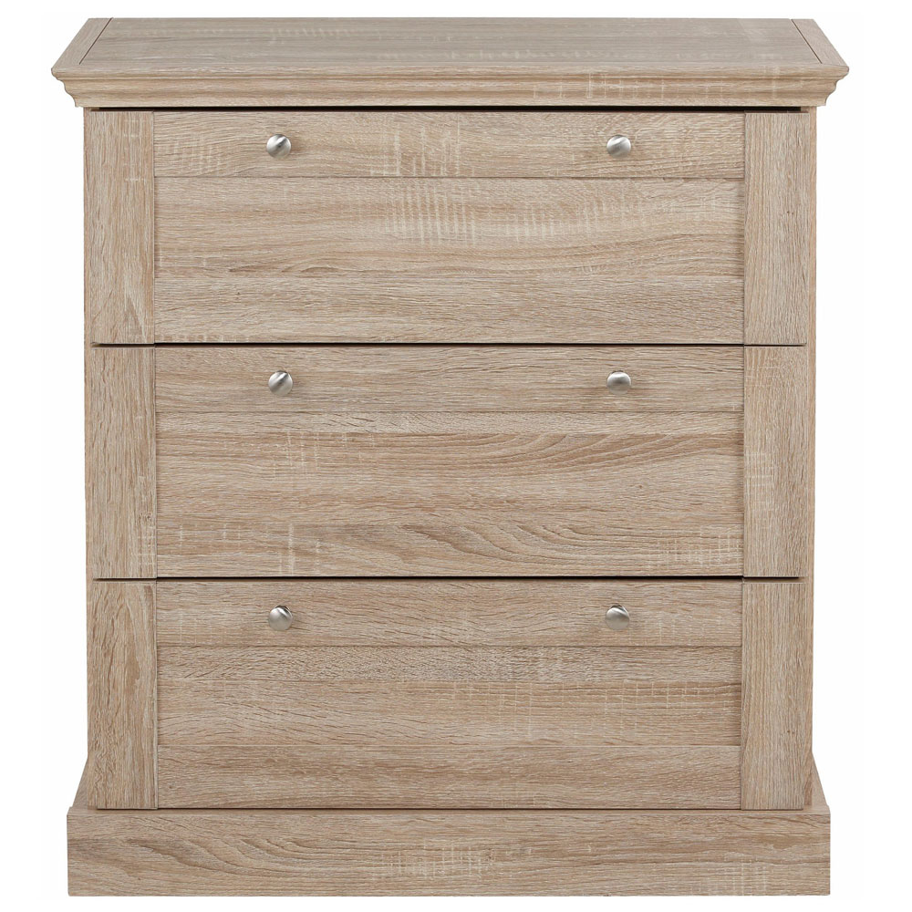 Dorelan Wooden Chest Of 3 Drawers in Natural