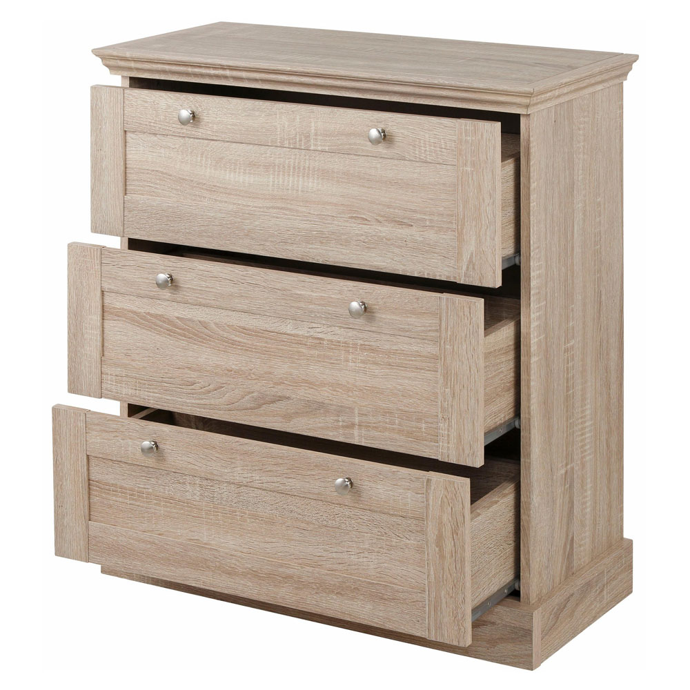 Dorelan Wooden Chest Of 3 Drawers in Natural
