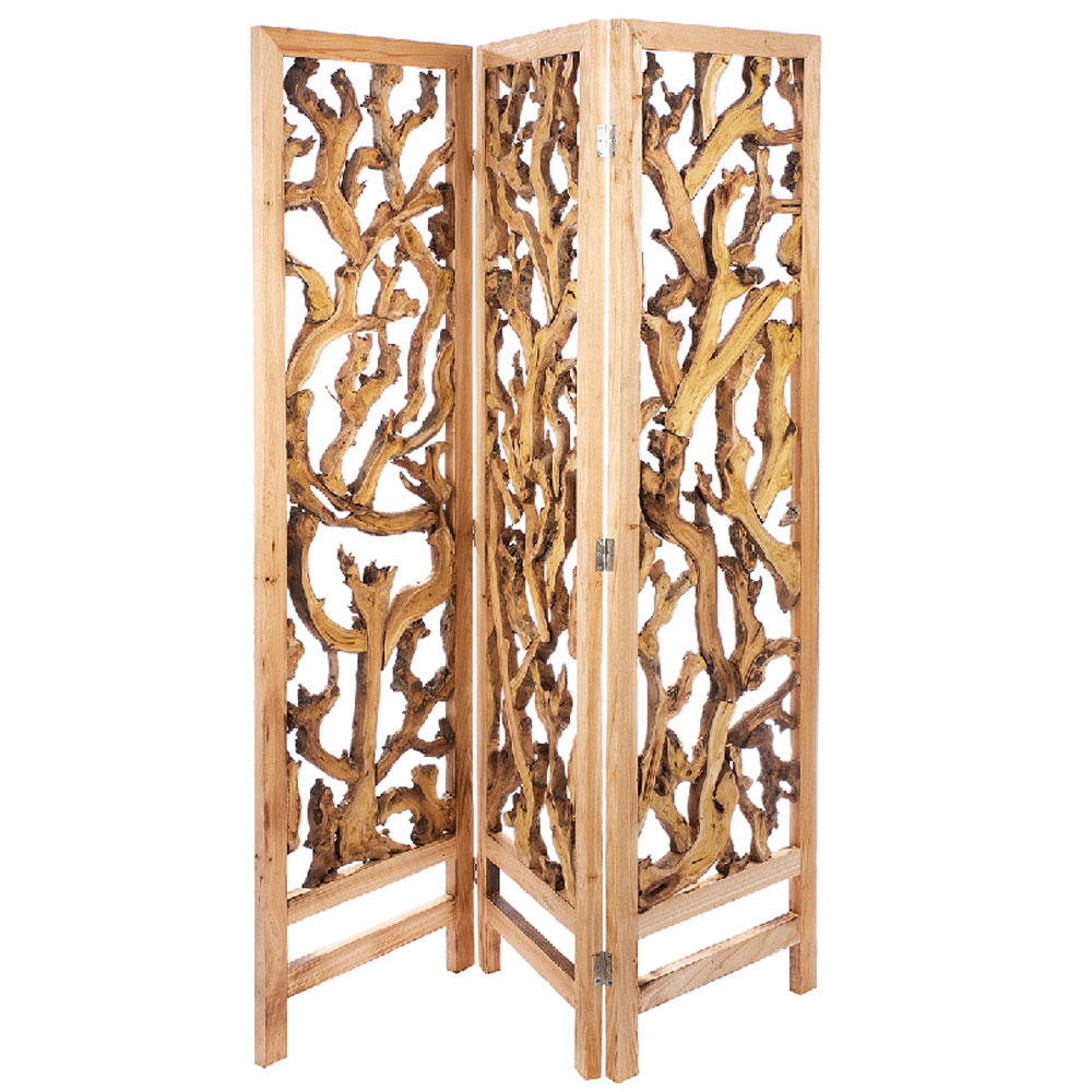 Dormeo Fir Wood Rectangular Room Divider Screen in Natural