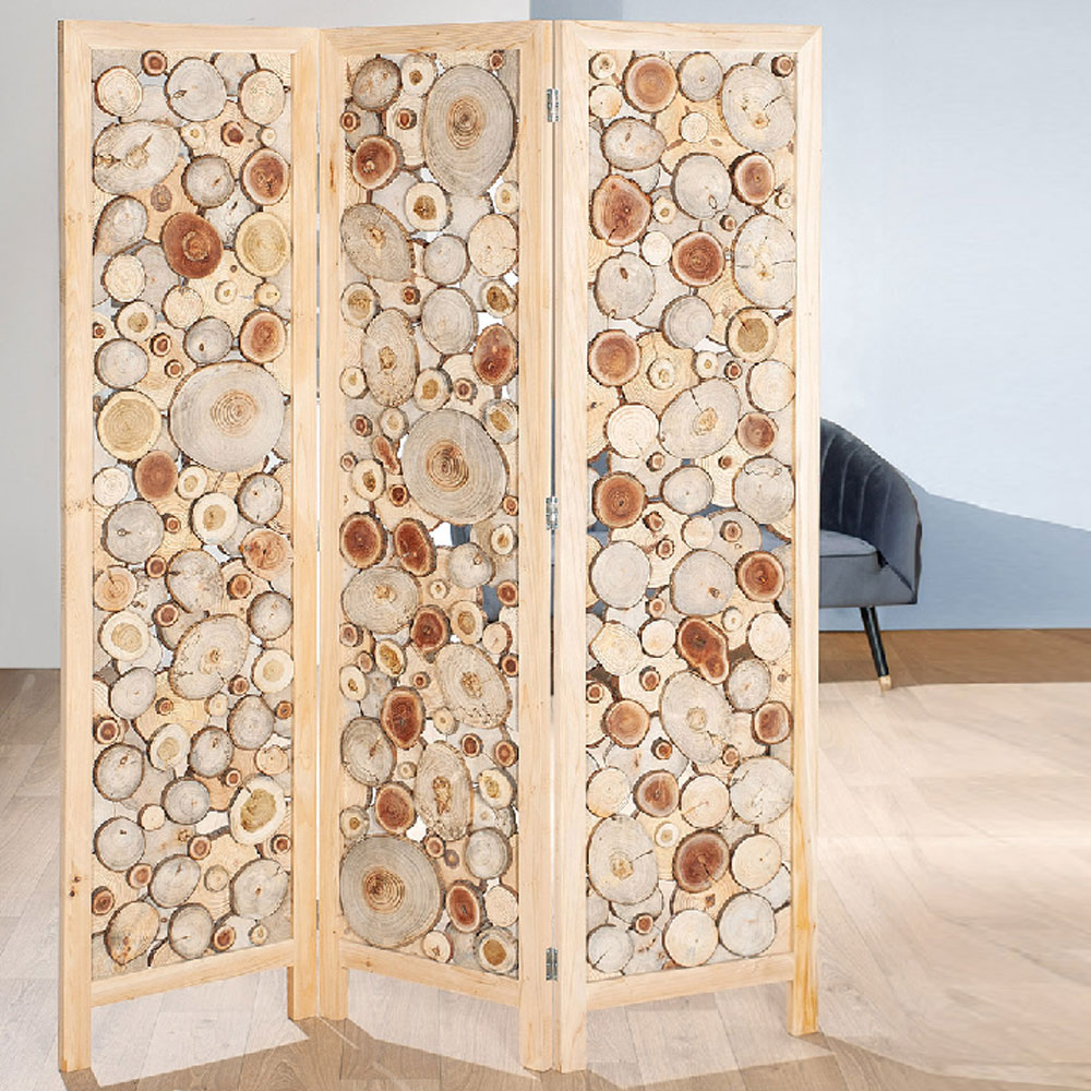 Dormeo Fir Wood Room Divider Screen in Natural