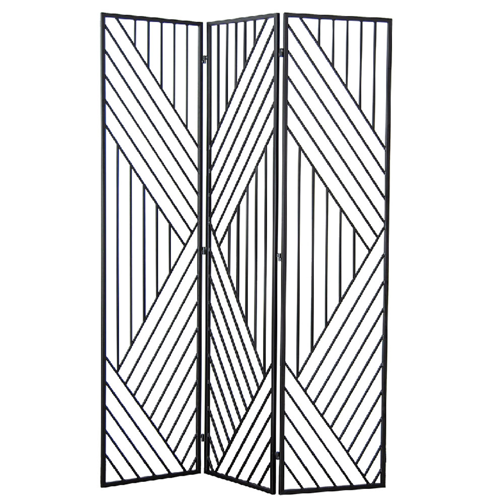 Dormeo Metal Room Divider Screen in Black