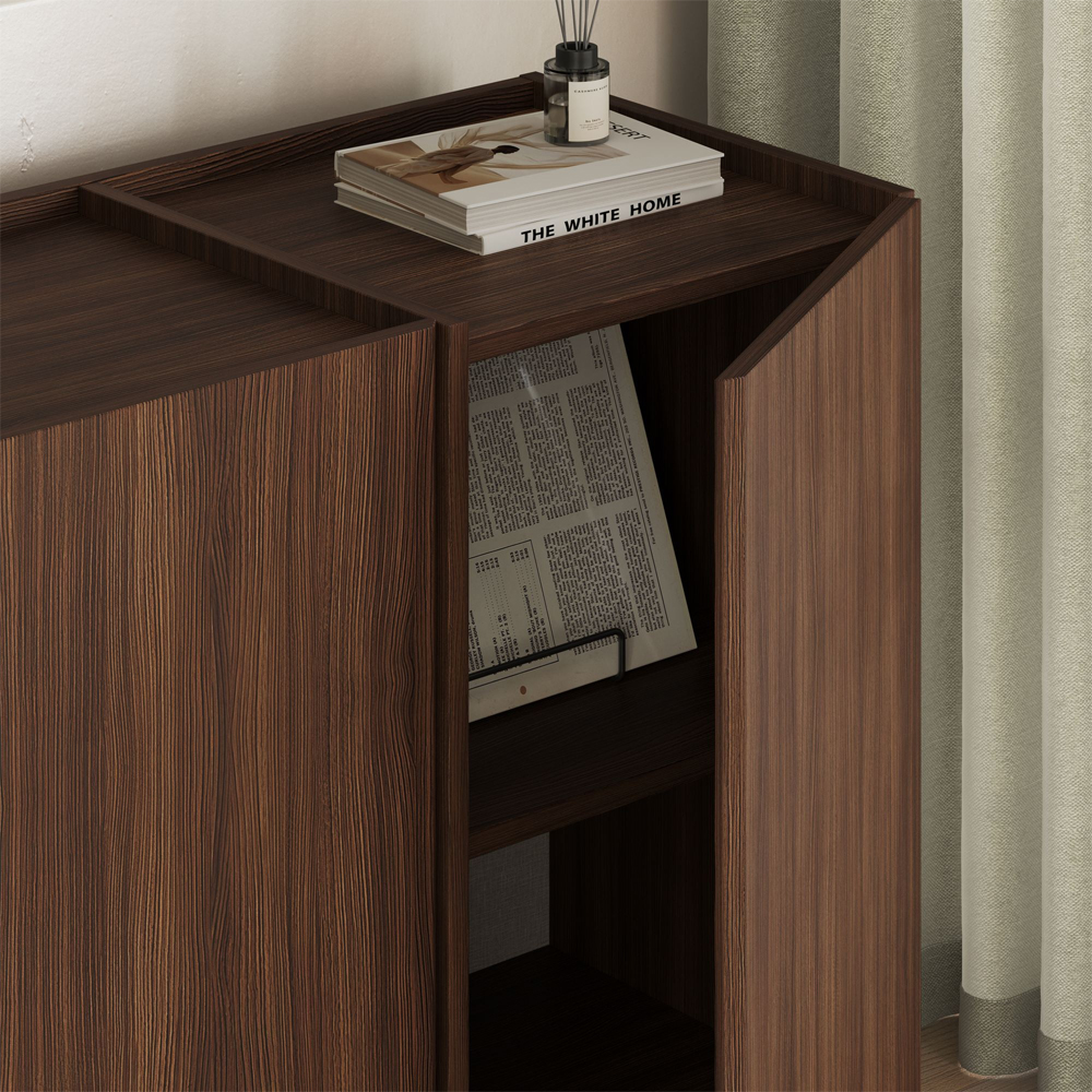 Dormin Wooden Sideboard with 4 Doors in Milano and Walnut