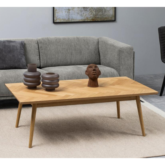 Dornok Wooden Coffee Table Rectangular In Oak