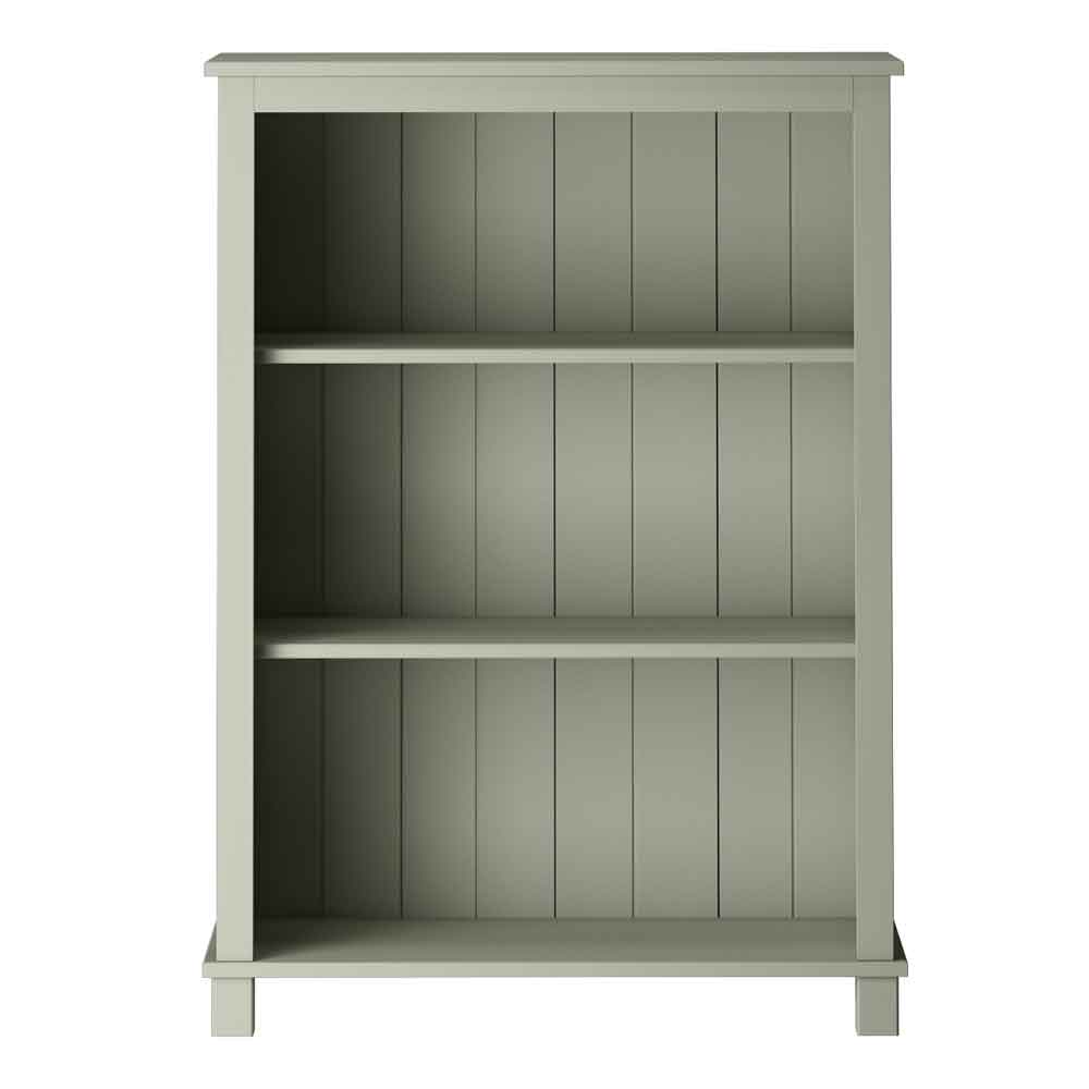 Dorvian Wooden Bookcase with 3 Shelves in Green