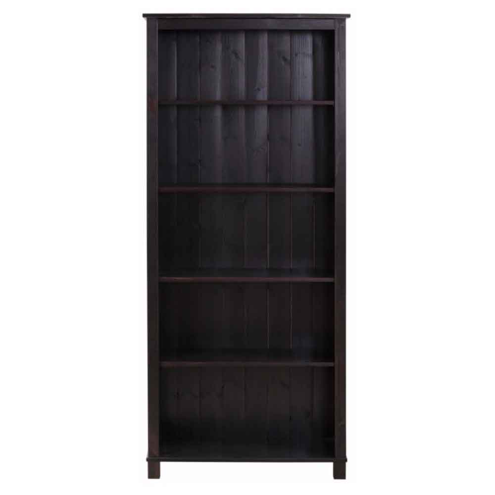 Dorvian Wooden Bookcase with 5 Shelves in Brown