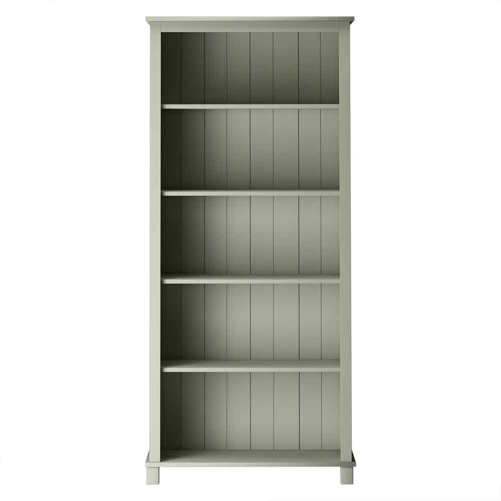 Dorvian Wooden Bookcase with 5 Shelves in Green