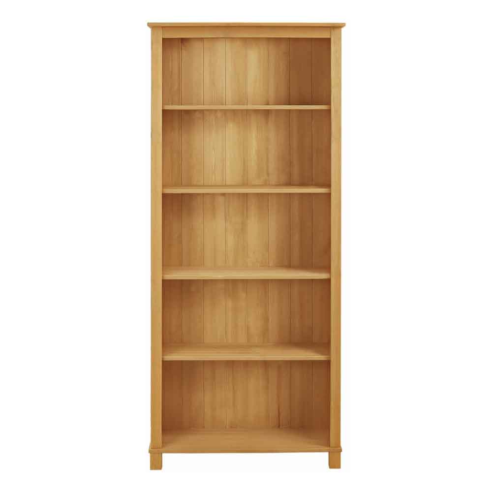 Dorvian Wooden Bookcase with 5 Shelves in Natural