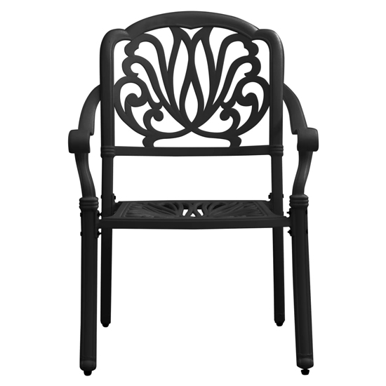 Dothan Cast Aluminium 3 Piece Bistro Set In Black