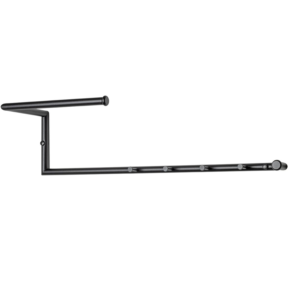 Dothan Metal Wall Hung Coat Rack In Black