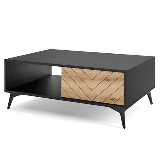 Read more about Douala wooden coffee table with 2 drawers in evoke oak