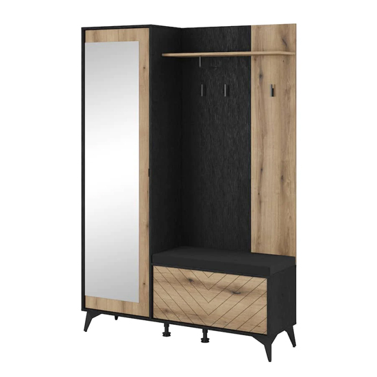 Douala Wooden Hallway Furniture Set In Evoke Oak