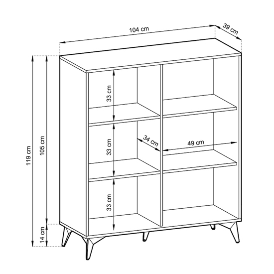Douala Wooden Highboard With 2 Doors In Evoke Oak