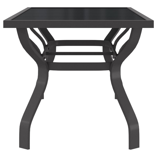 Dove Glass Top Garden Dining Table Large In Grey