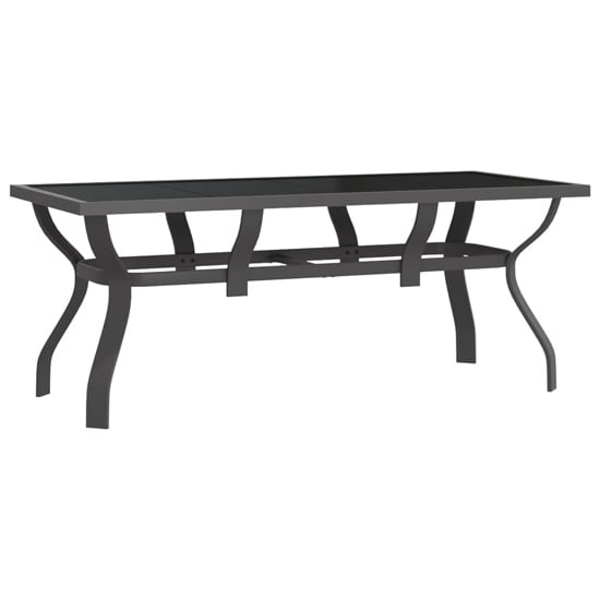 Product photograph of Dove Glass Top Garden Dining Table Large In Grey from Furniture in Fashion