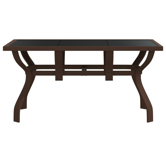 Dove Glass Top Garden Dining Table Small In Brown