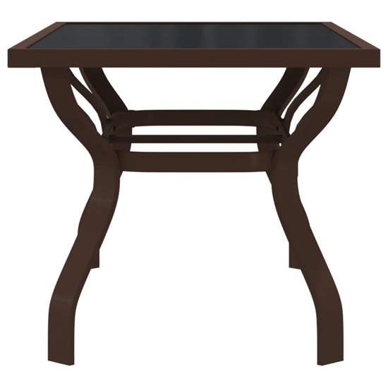 Dove Glass Top Garden Dining Table Small In Brown