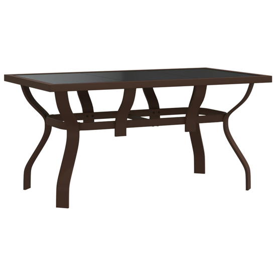 Product photograph of Dove Glass Top Garden Dining Table Small In Brown from Furniture in Fashion