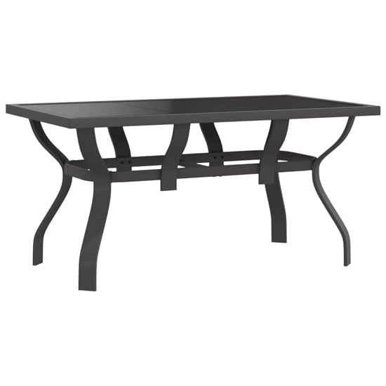 Product photograph of Dove Glass Top Garden Dining Table Small In Grey from Furniture in Fashion