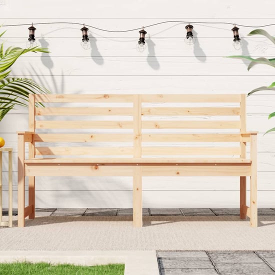 Product photograph of Dove Solid Wood Pine Garden Seating Bench Large In Natural from Furniture in Fashion