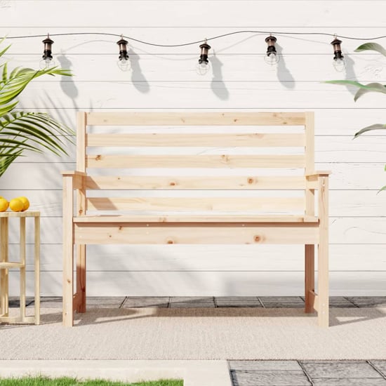 Product photograph of Dove Solid Wood Pine Garden Seating Bench Small In Natural from Furniture in Fashion