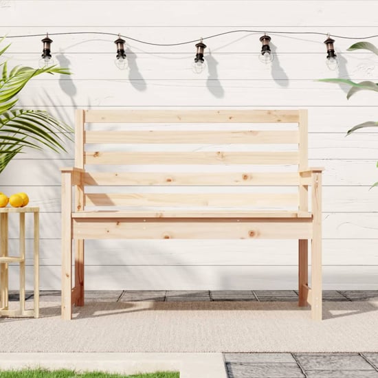 Read more about Dove solid wood pine garden seating bench small in natural