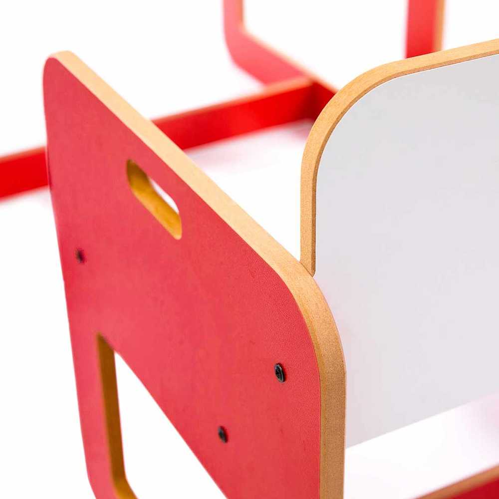 Dove Wooden Kids Table and Chair in Red and White