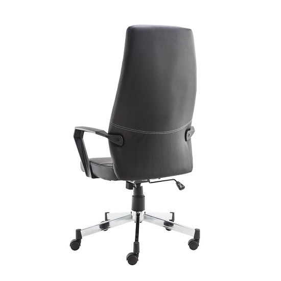 Brome High Back Faux Leather office Chair In Black_4