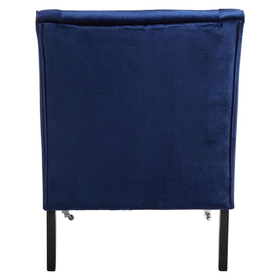 Dowten Upholstered Velvet Accent Chair In Blue