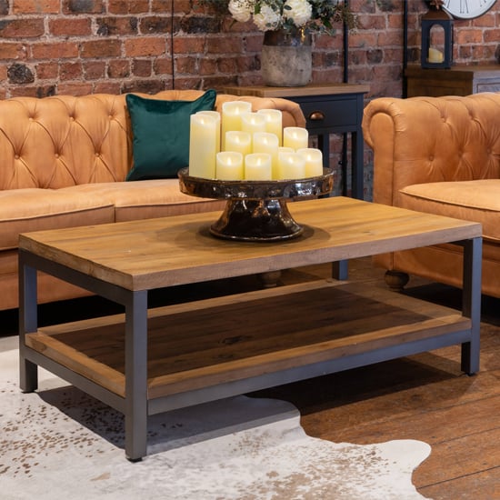 Read more about Drafint rectangular wooden coffee table in pine