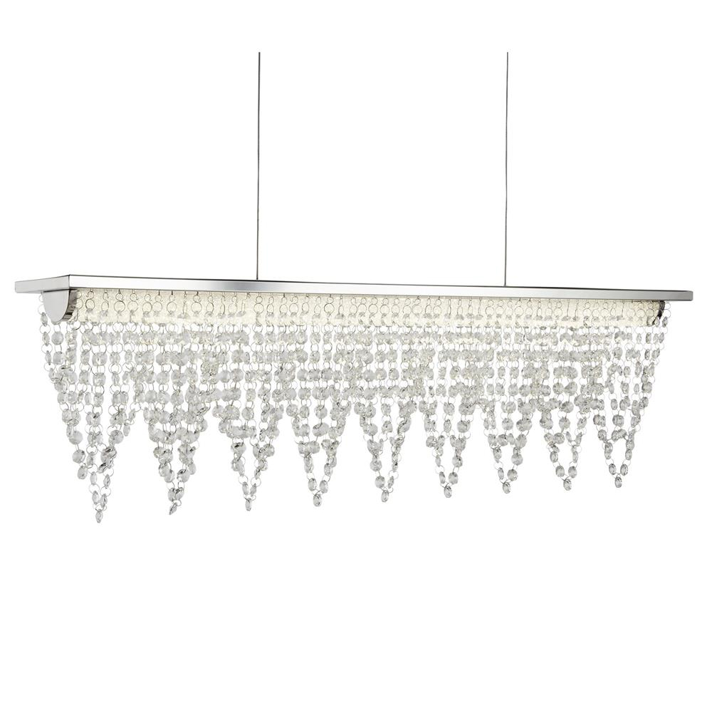 Read more about Drape led clear crystal bar pendant light in chrome