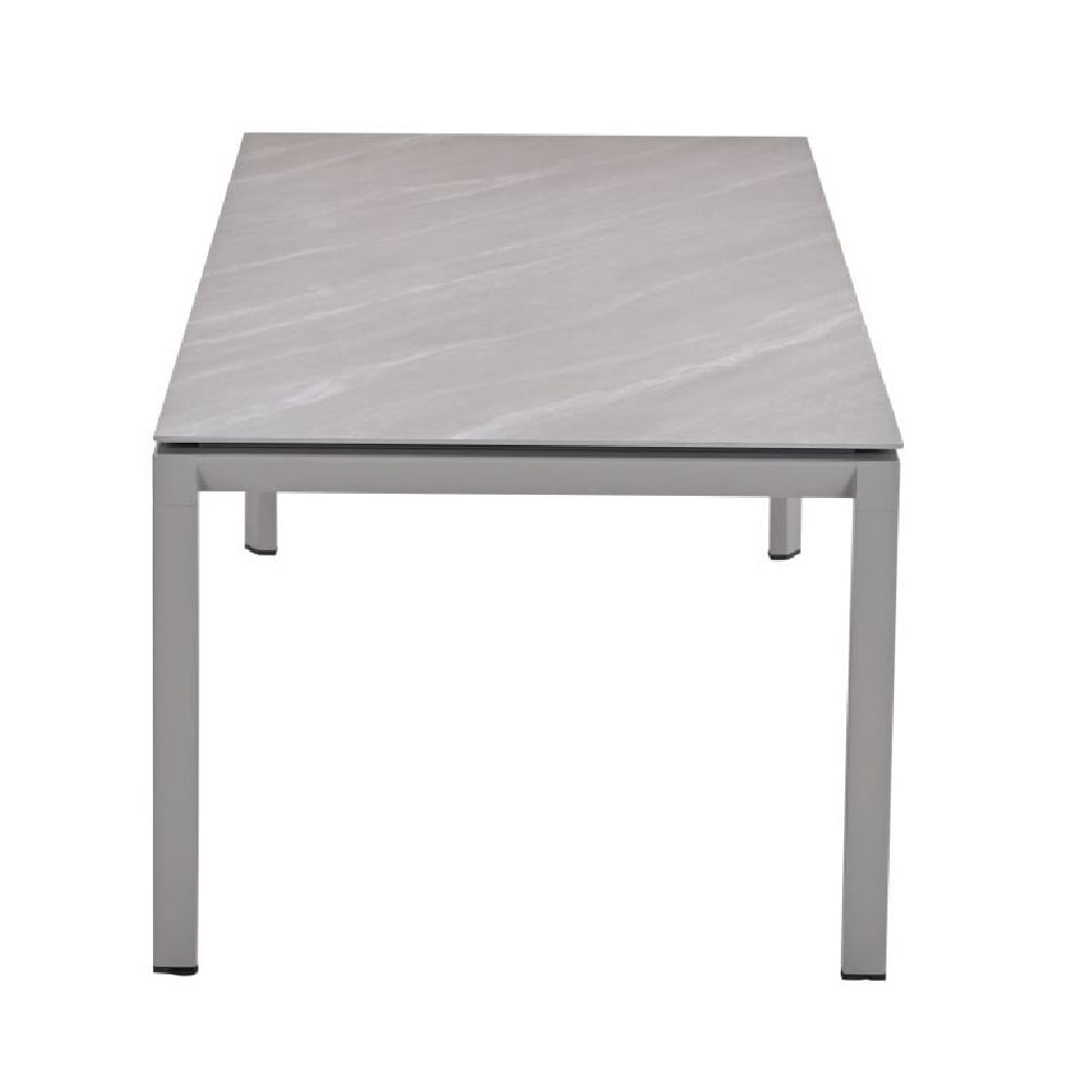 Draper Large Stone Rectangular Garden Dining Table In Sand