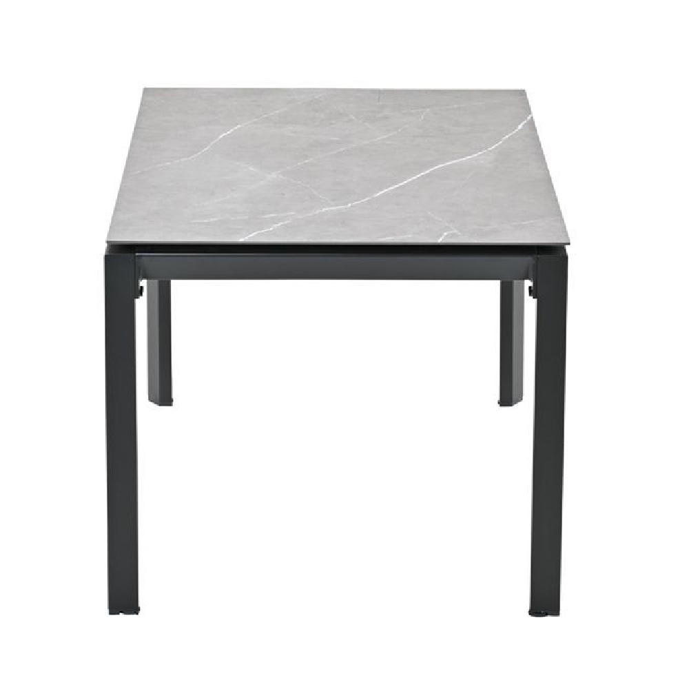 Draper Small Stone Rectangular Garden Dining Table In Grey