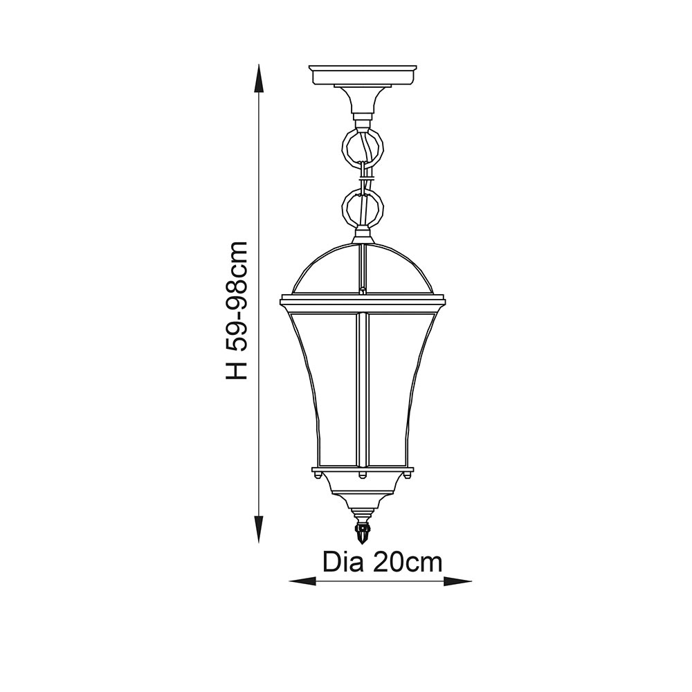 Drayton Clear glass shade Pendant Light In Matt Black
