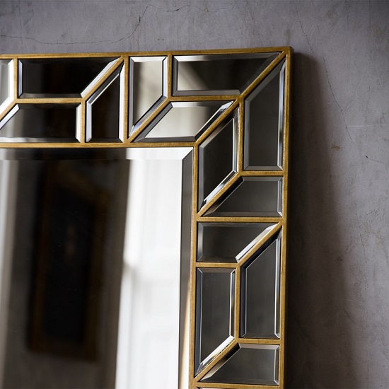 Dresden Leaner Floor Mirror Rectangular In Painted Gold_2