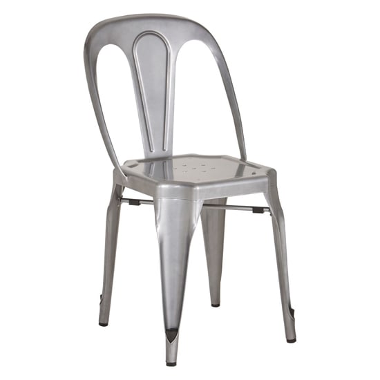 Dschubba Metal Dining Chair In Grey_1