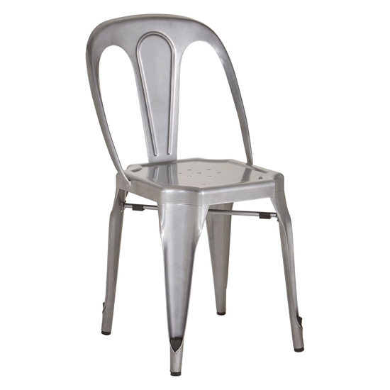 Photo of Dschubba metal dining chair in grey