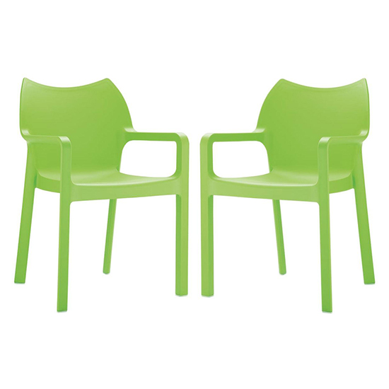 Dublin Green Reinforced Glass Fibre Dining Chairs In Pair_1