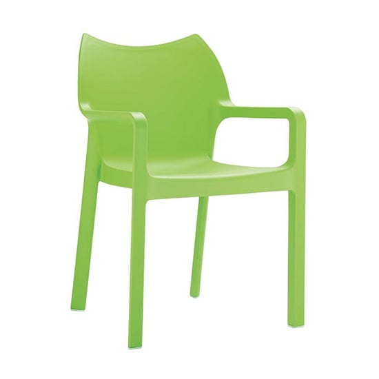 Dublin Reinforced Glass Fibre Dining Chair In Tropical Green