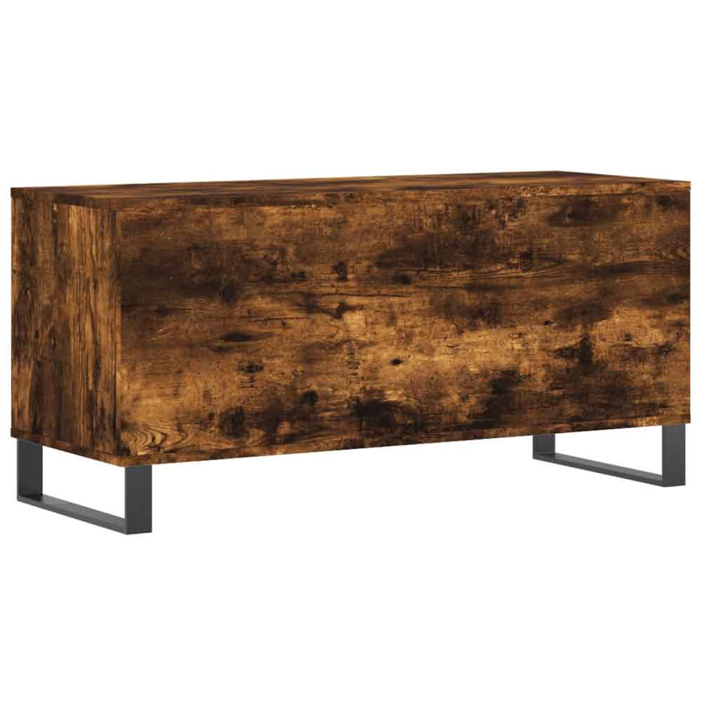 Dubuque 100cm Wooden Filing Cabinet With 6 Shelves And Metal Legs - Smoked Oak