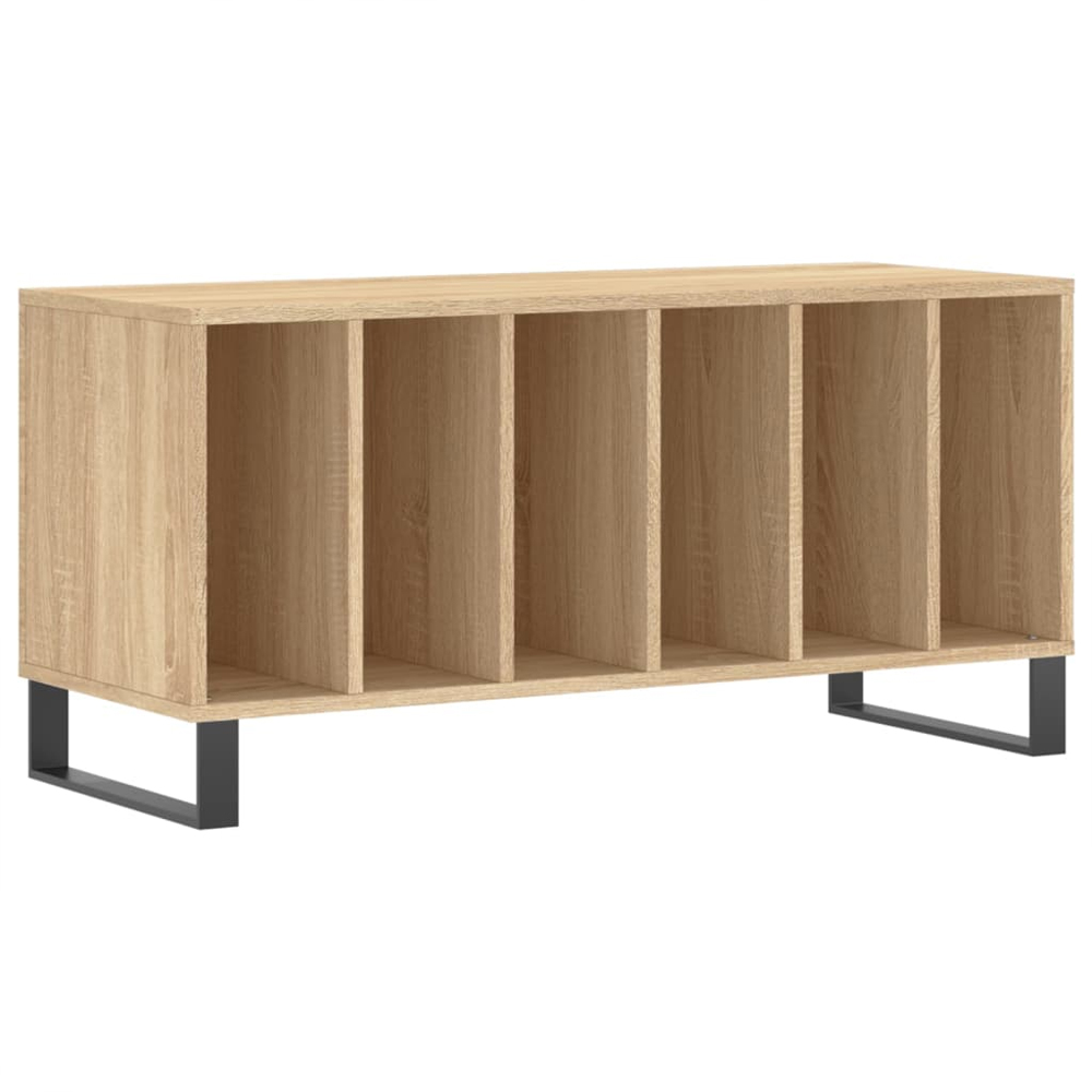 Dubuque 100cm Wooden Filing Cabinet With 6 Shelves And Metal Legs - Sonoma Oak
