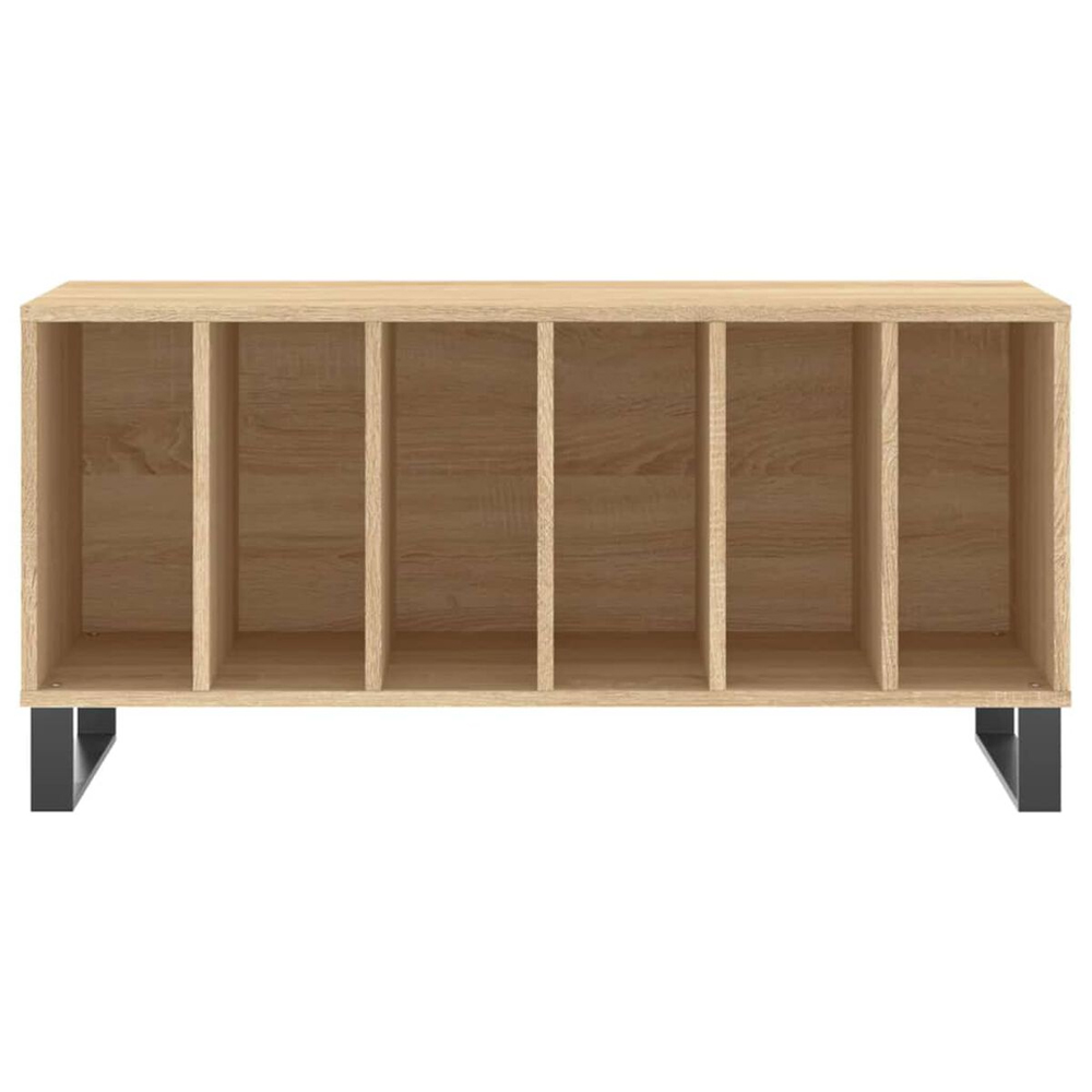 Dubuque 100cm Wooden Filing Cabinet With 6 Shelves And Metal Legs - Sonoma Oak
