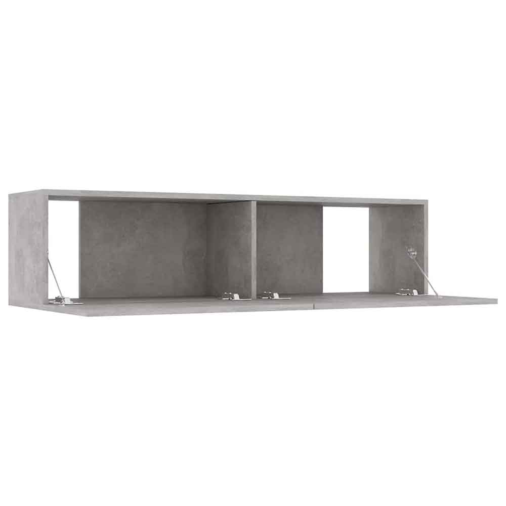Dubuque 120cm Wooden TV Stand With 2 Doors - Concrete Grey
