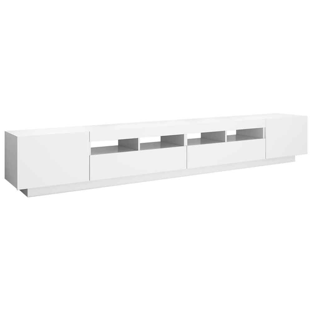 Dubuque 260cm Wooden TV Stand With LED - White