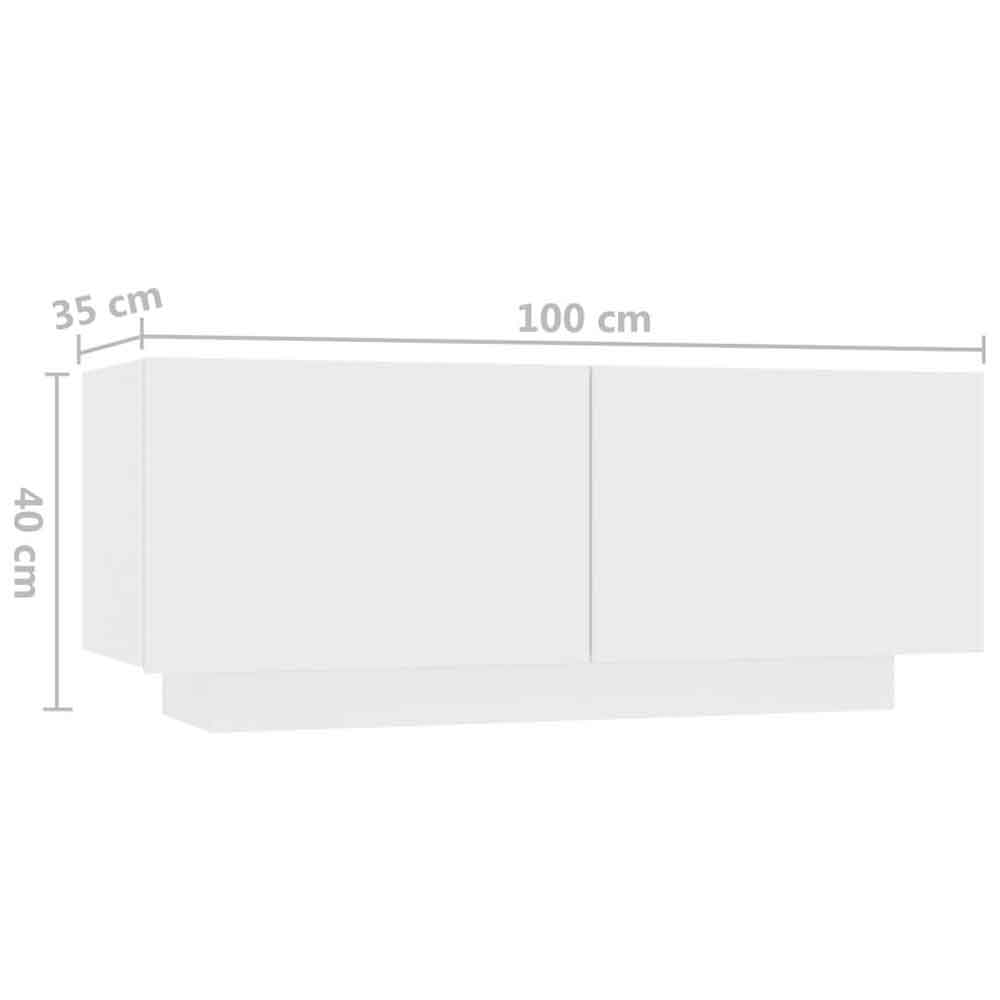 Dubuque 260cm Wooden TV Stand With LED - White