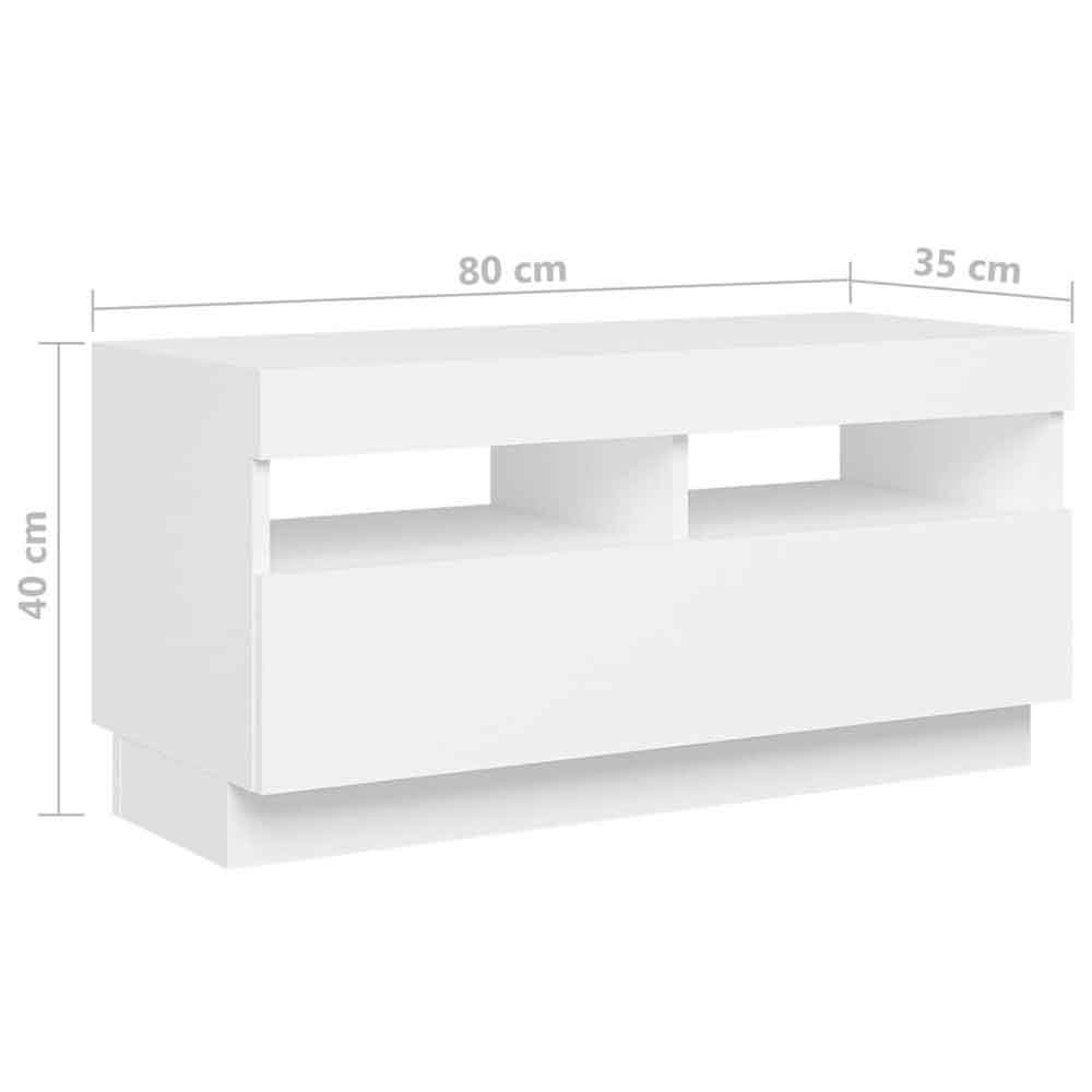 Dubuque 260cm Wooden TV Stand With LED - White