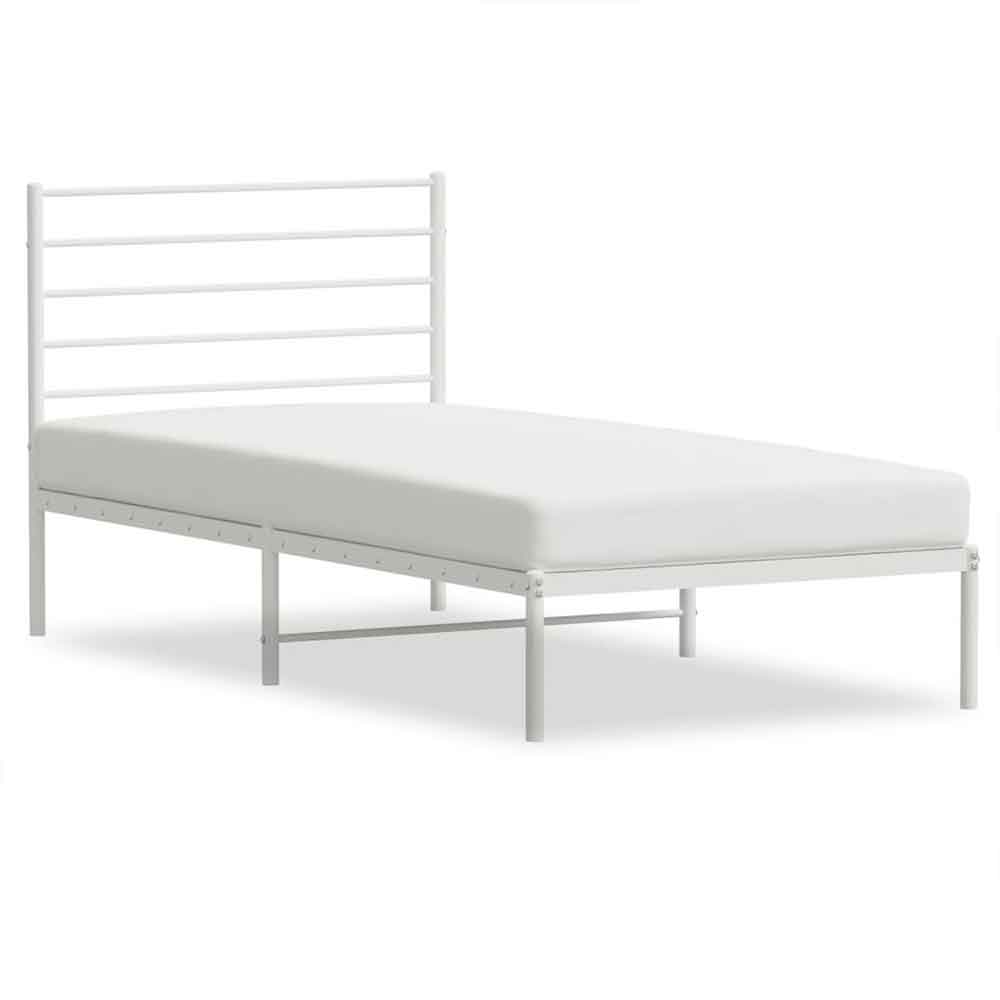 Dubuque Metal Small Double Bed - White