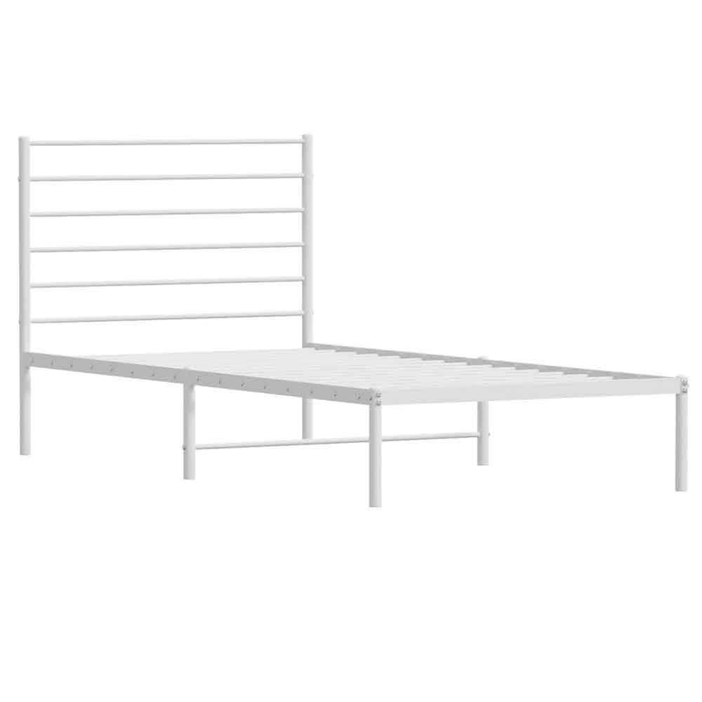 Dubuque Metal Small Double Bed - White